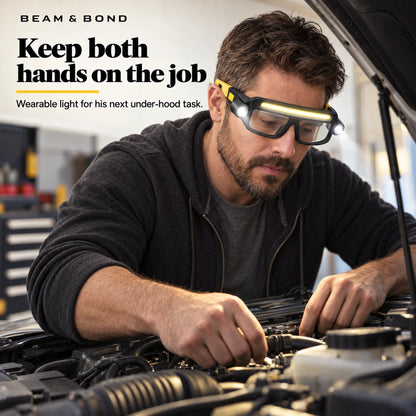 Hands-Free LED Work Glasses